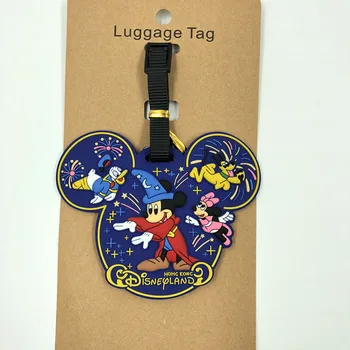 Dos desenhos animados de Disney do Mickey Mouse viagem etiqueta de bagagem Minnie Mala de IDENTIFICAÇÃO de Endereço Titular de Bagagem de Embarque Tag portátil rótulo pingente