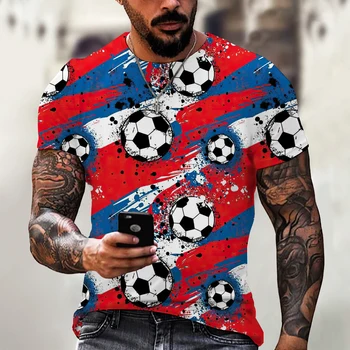 2022 Verão de Futebol de Rua Sportswear Homens grandes dimensões do T-Shirts O-Pescoço Casual Manga Curta de Moda ao ar livre masculino Roupas Tops