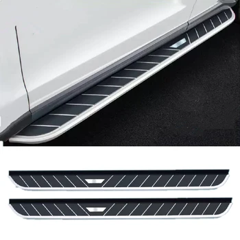 2Pcs se Encaixa para Hyundai Santa Fe Sport 2013-2018 de Alumínio Fixa Executando o Conselho Passo para o Lado do Pedal do Lado do Tubo Nerf Bar Plataforma